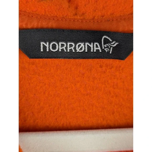 Norrona Lofoten Warm1 Orange Fleece Jacket Womens M Full Zip Running Hiking - Picture 6 of 11